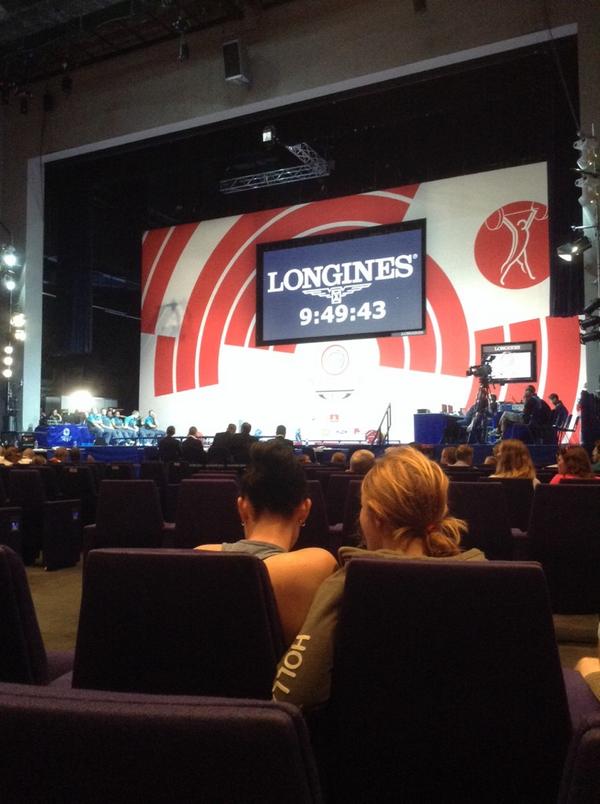 xoMoorexo's tweet photo. Waiting for the men's and women's weightlifting to start! #CWG2014 #SECC #TeamWales http://t.co/q4OvcPEpsT