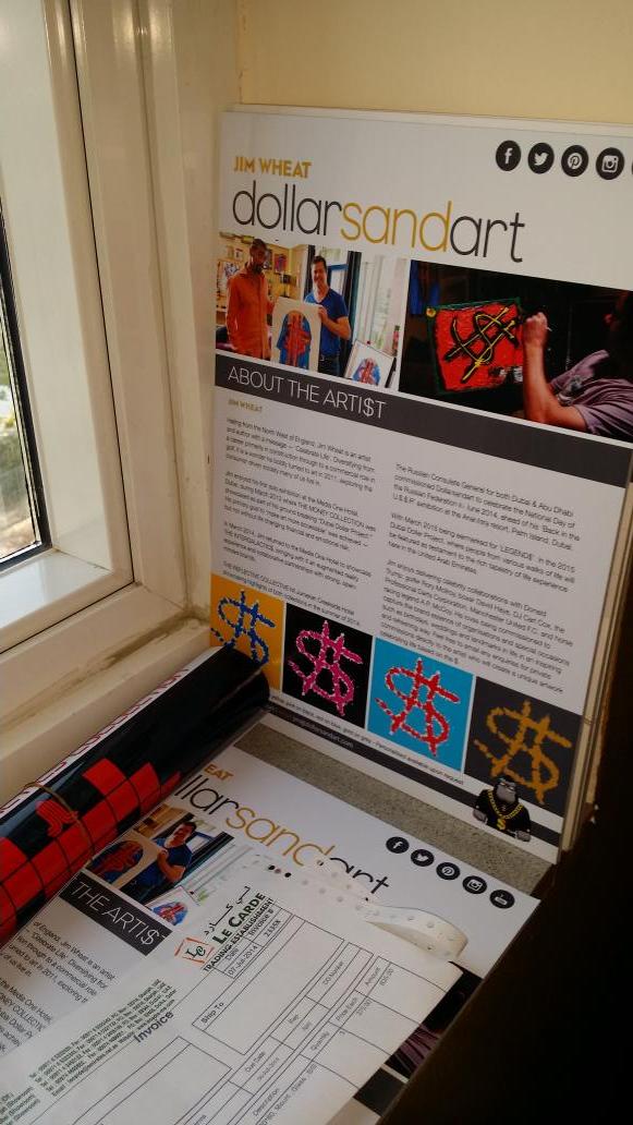 flowersmeller's tweet photo. Chuffed with the new @dollarsandart bio for 3 month exhibition @JumeirahCH Dubai - spot @mrdavidhaye #mydubai #art http://t.co/1WbNZngvxO