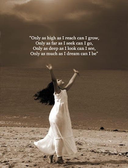grannythong's tweet photo. Only as far as I reach can I grow, Only as far as I seek can I go, Only as deep as I look can I see, Only as much... http://t.co/qFhG8bQ1eq
