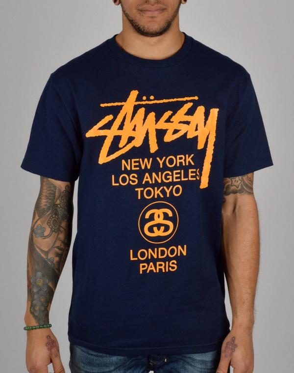 swagstore_'s tweet photo. World Tour Navy Tee || IDR 415.000,- #stussy http://t.co/Tyss0Adzwp