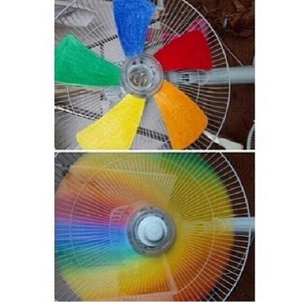 Easy DIY rainbow fan🙌