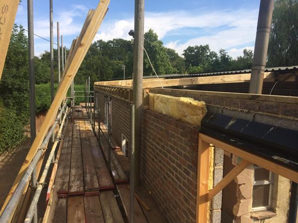 SherlockNeal's tweet image. Our workshop extension up to the roof construction sherlockneal.co.uk