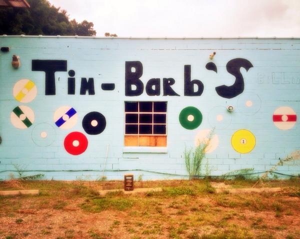 vatrips's tweet photo. Boones Mill: Painted Mural on side of not-yet-open "Tim-Barb's" pool hall in this small rail stop / industrial town. http://t.co/TRk3SYWuBW