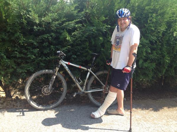 Jeronimofernan's tweet image. #TourTVE 17km como Contador  imposible quizá me falta culote y mallot@pedrodelgadoweb