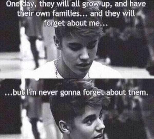 TheJustinsCrew's tweet photo. "they will forget about me" the biggest lie in the world
#MTVHottest Justin Bieber  
http://t.co/nwqzWV7ZEg