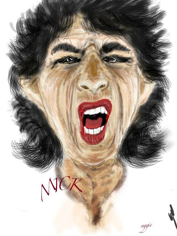 Regcas's tweet image. I made this with @sketchclubapp! Mick with his lips so thick!!  Love The Stones