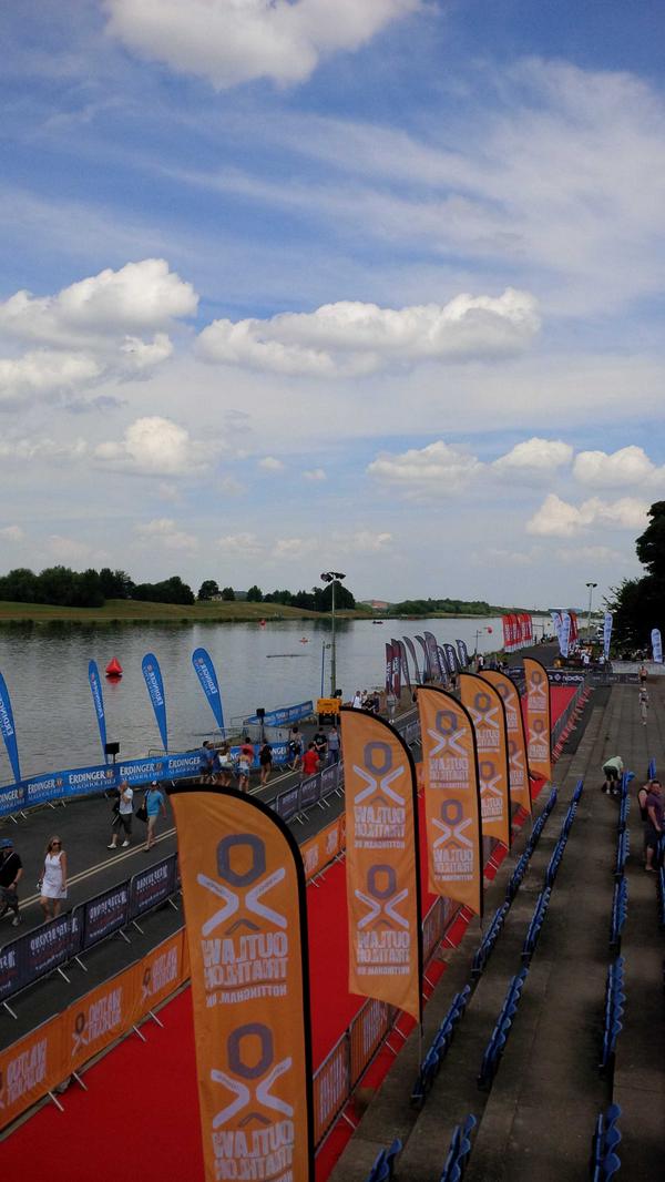 ExeterTim's tweet image. Ready for the Outlaw long dist. triathlon. Lake looks very long!