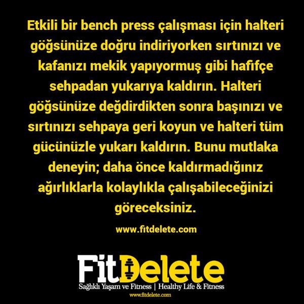 fitdelete's tweet photo. Etkili bir Bench Press çalışması için tüyolar. http://t.co/BdQ8ETcVuD