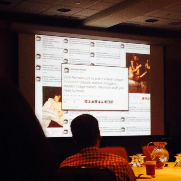 AnnelieseMay's tweet photo. @FlyingTrilobite Discusses importance of science art online! #AMI2014 #symbiartic #sciart #scicomm http://t.co/q9tByh1rph