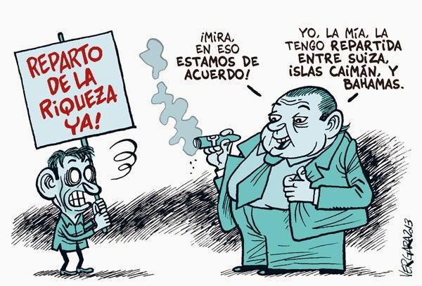 PODEMOS's tweet photo. Es hora de que los beneficios sean para la ciudadanía y no para los bolsillos de unos pocos. ¡Es la hora de la gente! http://t.co/Y0fa9Zubi5