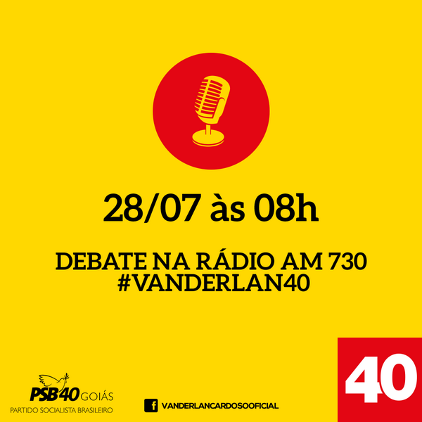 Vanderlan_VC's tweet photo. Estaremos no debate da @radio730 nesta segunda-feira à partir das 8h. http://t.co/h9jDVJuS8B