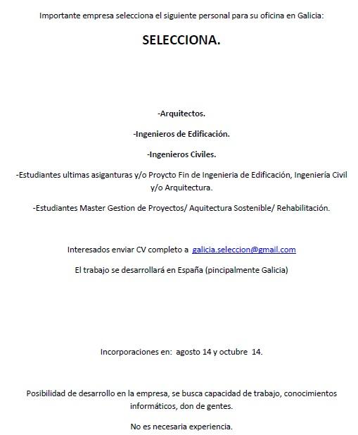 SelectRRHH's tweet image. Para #arquitectos, y #ingenieros de edificación. #ACoruña