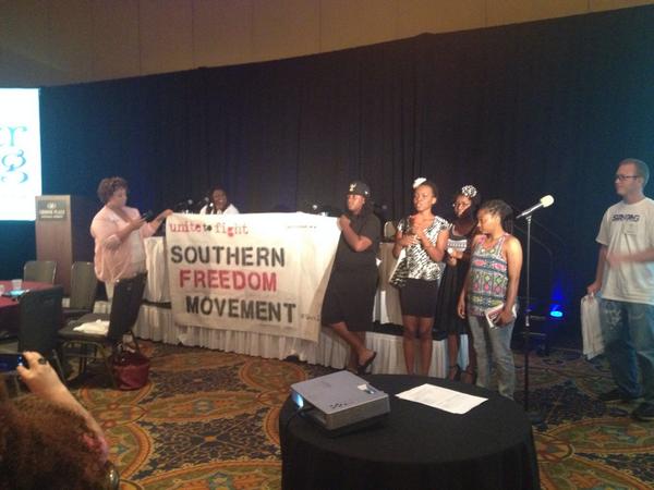 PowerU305's tweet photo. "Problems don't become a problem until it hits home. Reproductive justice intersects all problems" #standourground http://t.co/ZrrWC0wzM8