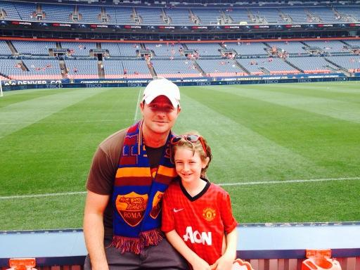 Second row with my son at Man U game...priceless!