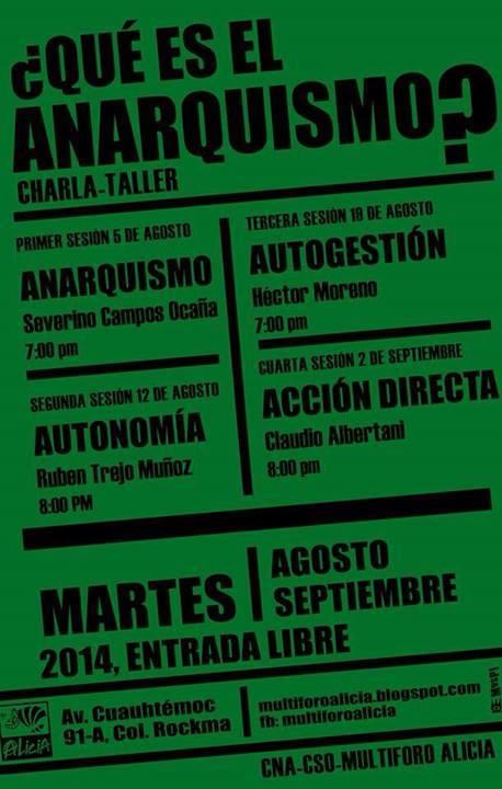 multiforoalicio's tweet image. Nos ayudas a difundir este evento ?
Gracias
 ¿QUÉ ES EL ANARQUISMO?