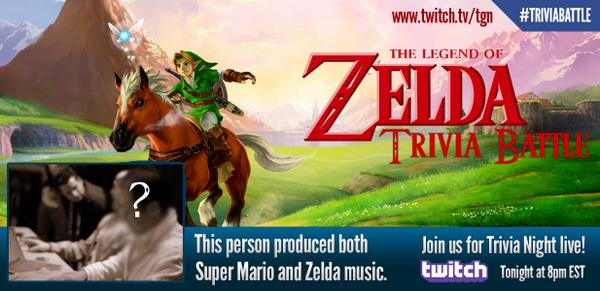 tgnTV's tweet image. What's the name of the composer who produced music for both the #SuperMario and #Zelda series? #TriviaBattle