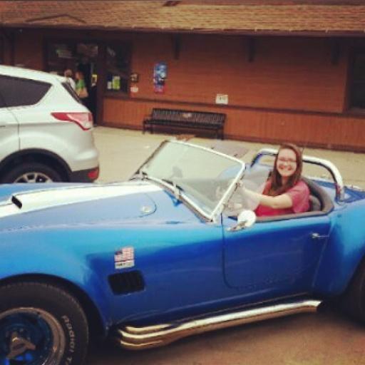 A #generousstranger let me sit in his Shelby AC Cobra #Mustang just because I was named after a #ShelbyMustang ♥♥