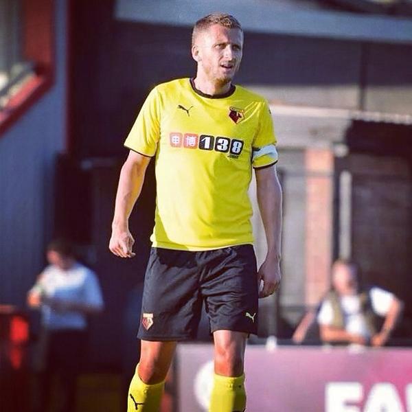 WatfordPics's tweet photo. Almen Abdi with the captain's armband. #watfordfc http://t.co/yurAIaPrwo