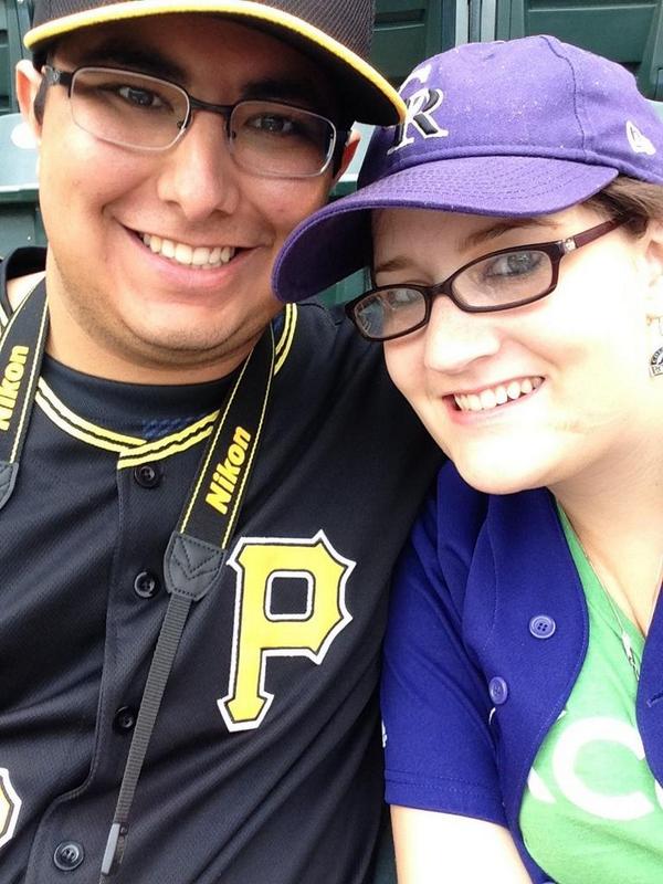 CassieGannis's tweet photo. “@JLED444: At the game with my girlfriend who is a Rockies fan #bucsfanphoto http://t.co/F77ixMAapV” go #Pirates #Pittsburgh