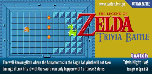 tgnTV's tweet image. Last chance @ #TriviaBattle! How well do you know your #Zelda glitches? Lets see who can reply with the answer first!