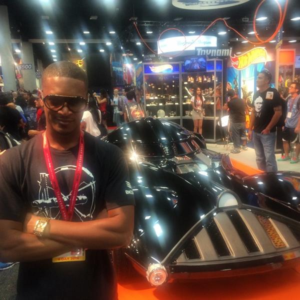 SergioHarford's tweet photo. #DarthVader got some wheels &amp; I approve! #RockinMyEXTANTtee #ComiCon #ComiCon2014 #SDCC #EXTANT 😎 http://t.co/EtXAD1f7X7