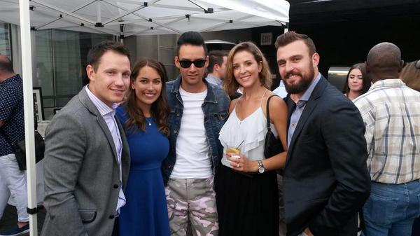 dothedaniel's tweet photo. #Fashion &amp; #Family collide. @Fashionights, THE @KilligrewBoys &amp; their beautiful wives. #MarkNatalie2014 http://t.co/Y2PZVj460P