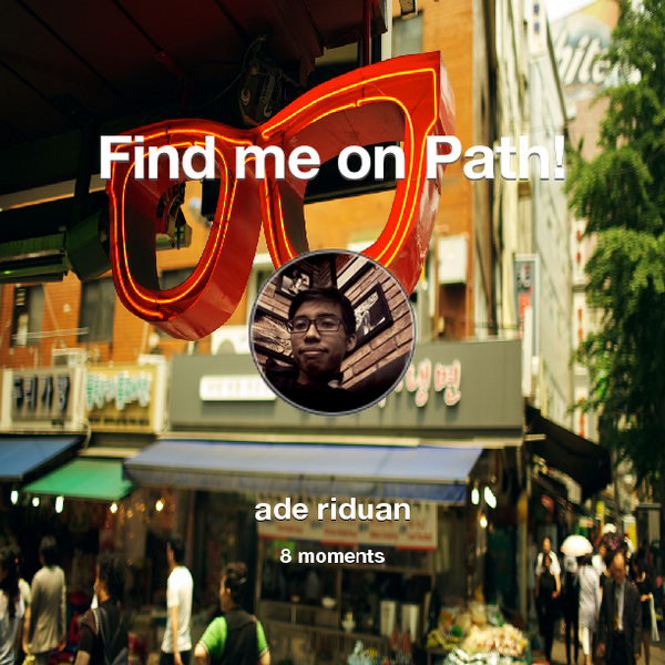 aderiduan47's tweet photo. Find me on #Path now! Go to: http://t.co/iAA4p7Zwk8! #thepersonalnetwork http://t.co/3TLZbNxE62