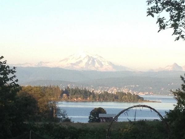 Mt baker viewed from Lummi island