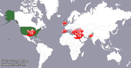 charmtrader's tweet photo. My followers are in Turkey(17%), USA(17%)... Get your map too: http://t.co/hcHLmwgyrG http://t.co/369TDBSM64