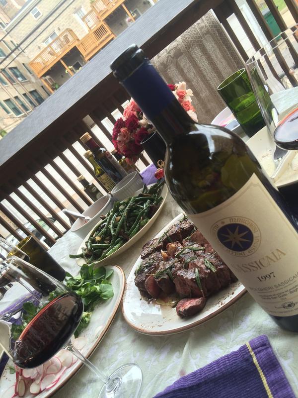 evanpercoco's tweet photo. Diner tonight with a special guest deserves a stellar bottle of wine. #sassicia #food&amp;wine http://t.co/vq1aQlzBnN