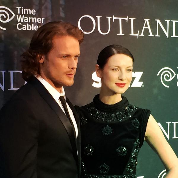 We had to share this great pic! <a href="/Heughan/">Sam Heughan</a> <a href="/caitrionambalfe/">Caitríona Balfe</a> of #Outlander at the #outlanderpremiere #SDCC2014
