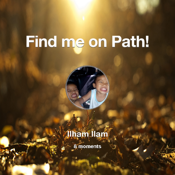 ilamsley's tweet photo. Find me on #Path now! Go to: http://t.co/I1ZNjdDSNN! #thepersonalnetwork http://t.co/mDRMifHuRK