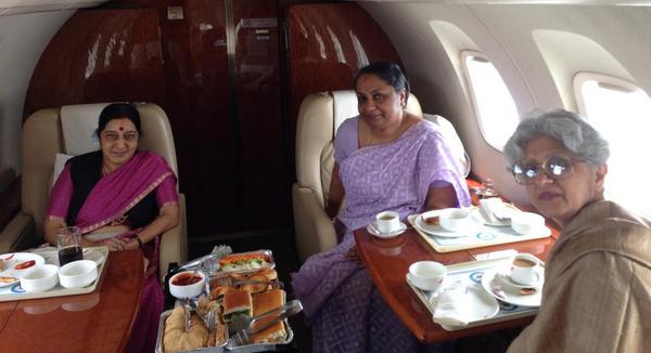 MEAIndia's tweet photo. Women on top in @IndianDiplomacy! Minister @SushmaSwaraj, Foreign Secy Sujatha Singh &amp; Secy (Eco Rel) Sujata Mehta. http://t.co/odySZqsV1U