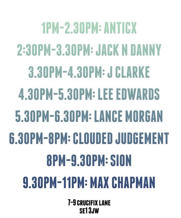 #UKZooParty Today's Set Times - Limited tickets available: residentadvisor.net/event.aspx?559… - Doors open 1pm - Last entry 9pm