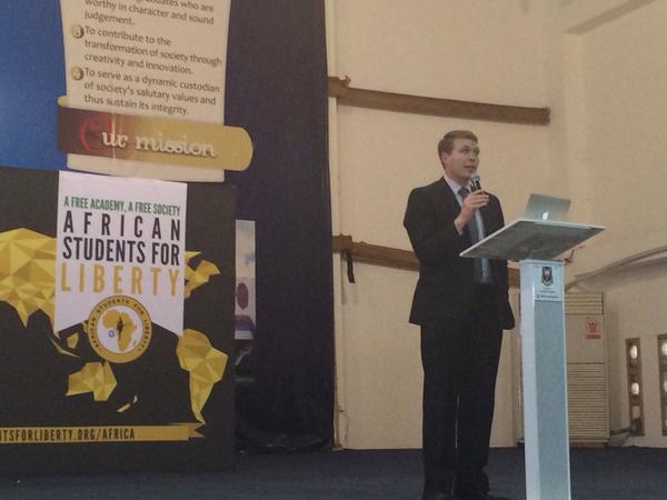 Omojuwa's tweet photo. Alexander  McCobin spoke of the move of Liberty with students around the world #ASFLC14 http://t.co/TbBABvkBZ6