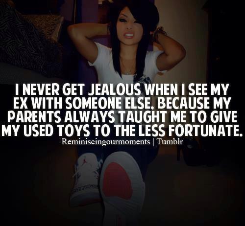 DailyTrueTweet's tweet image. I never get jealous when i see my ex
