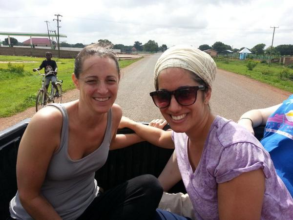 Riding in the back of a pick up truck on the way to Tolon. So much fun!! #cloretotamale @Tzedek