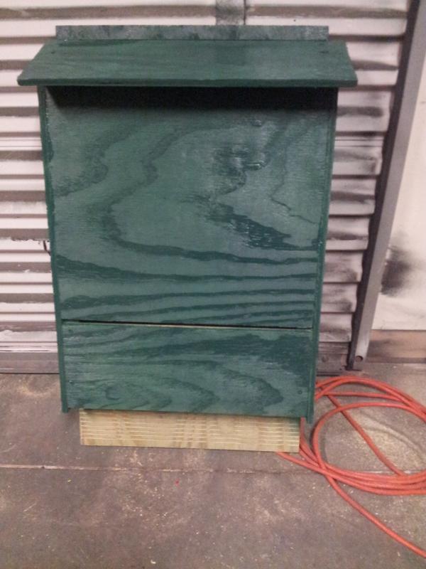 Built a Bat house for the course to hopefully cut down on the bug population. #IPM