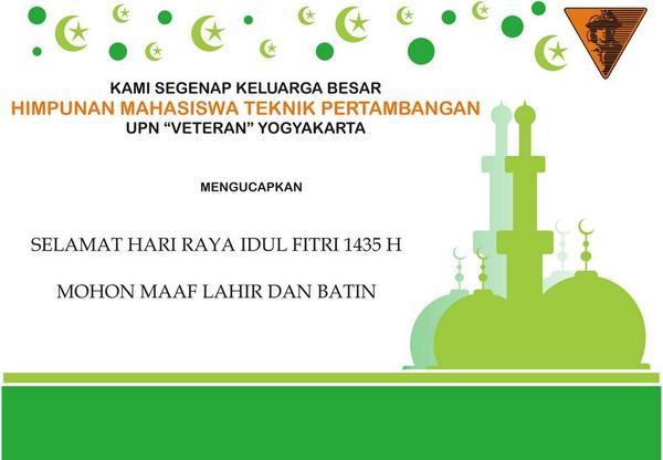 Selamat hari raya Idul Fitri, mohon maaf lahir dan batin