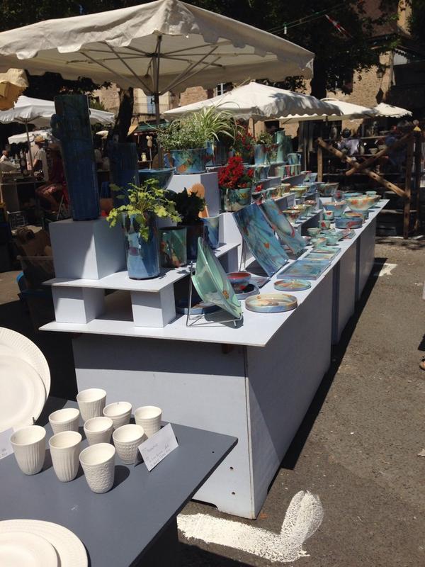 Annual Potters Market in Limeuil, Dordogne