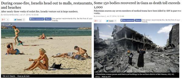 Diferencias de la tregua en territorio israelí y en Gaza #QueNoLoLlamenGuerra via <a href="/M_HabibZ/">Mo_Habib </a>