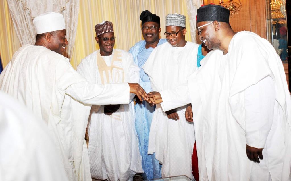 queen of the naija blog Goodluck Jonathan recieves muslim congregation to mark end of Eid el Fitri