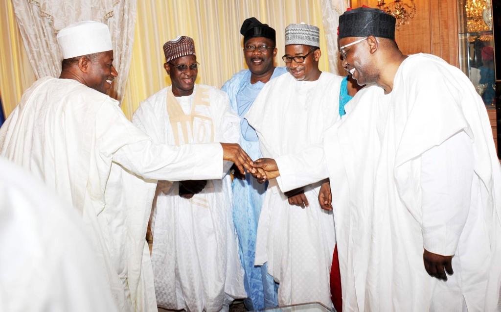 Goodluck Jonathan recieves muslim congregation to mark end of Eid el Fitri