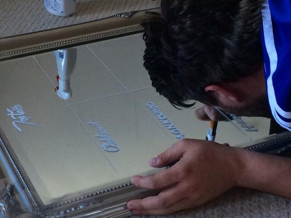 tuck__shop's tweet image. Luke is mocking up his friends wedding table chart. #designsunday