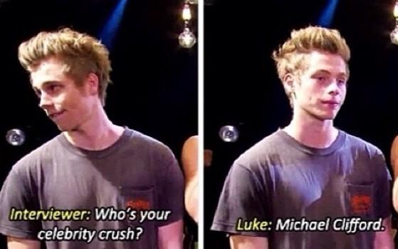 Haha lol 😂 True shit ❤️❤️❤️ #michaelclifford #LukeIsAPenguin #The5SOSFamThanks5SOS
