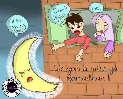 Ramadan gaat ons verlaten morgen. We zullen je missen Ramadan tot volgend jaar In Sha Allah.♥
