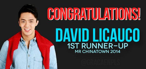 2014 | Mister Chinatown Philippines | 1st Runner Up | David Sy Licauco BtkCBEtCMAEhRvo