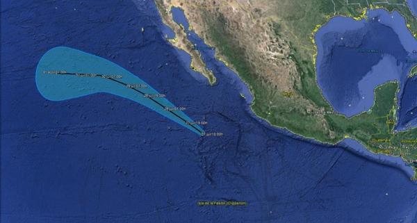 SEGOB_mx's tweet photo. La #TormentaTropical #Hernán mantiene un rápido desplazamiento al noroeste paralelamente a costas nacionales. http://t.co/eFAXrYX8Tf