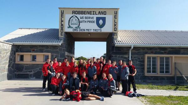 Maths_Llanhari's tweet photo. A big thank you to @edwindoransport for somehow managing to re organise our Robben Island tour #badweather #Llanhari http://t.co/TXJCZATcXV