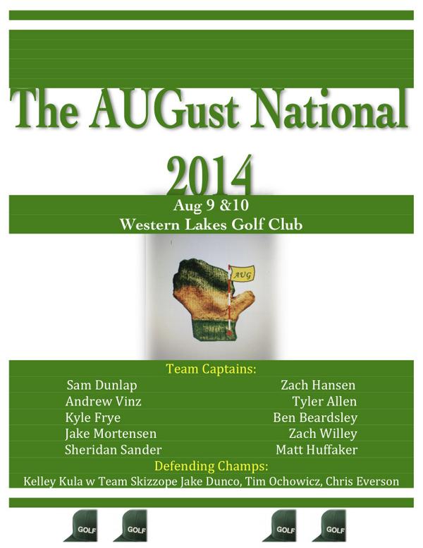 TheAUG_Golf's tweet photo. Aug 9 &amp; 10, 2014 http://t.co/G10UnLn1CH